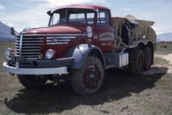 This was the first Nissan Diesel 6TW12 in New Zealand and went to work in 1967 for Mossburn Transport under a fert in, which was how most trucks of that era joined a fleet due to tax benefits.
In a day when diesels were rare, tandem drives were also thin on the ground, the 'Jumbo' was a revelation for an industry trying to wean itself of petrol and British trucks.