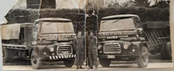 A Pair of Morris four-wheelers, one set up as a fert-spreader, working for Carson's Transport of Balfour in the late 1950s. Note the Phone number on the front of the trucks - 5.
Balfour wasn't very big in those days and still isn't.