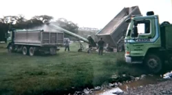 A typical scene in Southland with Carson's Volvos moving big quantities of superphosphate to help Southland maintain its place as one of the most productive farming grazing regions in the world.
